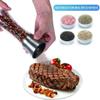 Pepper Mill and Salt Grinders Shaker Set, Salt Pepper Grinder Mill Set with Stainless Stand, Adjustable Coarseness Refillable Ceramic Grinding Core and Durable Glass, Easy to Use Fill view 2