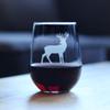 Bevvee Deer Stemless Wine Glass - Cabin Themed Gifts or Rustic Decor for Women and Men - Engraved Silhouette - Large view 2