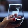 Bevvee Deer Stemless Wine Glass - Cabin Themed Gifts or Rustic Decor for Women and Men - Engraved Silhouette - Large view 3