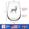 Bevvee Deer Stemless Wine Glass - Cabin Themed Gifts or Rustic Decor for Women and Men - Engraved Silhouette - Large view 4
