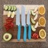 Handstand Kitchen 3-Piece 5", 6" and 7" Serrated BPA-Free Knife Set for Kid Safe Cooking view 3