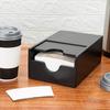 Restaurantware Restpresso 9.5 x 6 x 3.75 Inch Coffee Cup Sleeve Dispenser 1 Compact Coffee Sleeve Holder - Spring-Loaded Design For Homes or Restaurants Black Bamboo Coffee Sleeve Organizer view 3