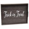 Elegant Designs HG2000-KTT Halloween Decorative Wood Serving Tray w/Handles, 15.50" x 12", Black Wash Trick or Treat view 1