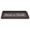 Elegant Designs HG2000-KTT Halloween Decorative Wood Serving Tray w/Handles, 15.50" x 12", Black Wash Trick or Treat view 2