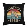 56th Birthday Present Women Vintage 1968 Ladies 57 Years Old Throw Pillow view 1