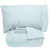 7 PCS Bed-in-A-Bag Package 100% Organic Cotton 600 Thread Counts Best Collection of Bedding Set-1 Comforter,1 Fitted Sheet Upto 18" DP,1 Flat Sheet,4 Pillow Cases Cal-King/King - Light Blue view 1