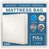 Mattress Storage Bag - Full Size Thick Plastic Moving Cover, Transport, Disposal and Protector - 3 mil Heavy Duty Reusable Clear Waterproof Mattress Protector Encasement by DiRose view 1