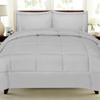 7 PCS Bed-in-A-Bag Package 100% Organic Cotton 600 Thread Counts Best Collection of Bedding Set-1 Comforter,1 Fitted Sheet Upto 18" DP,1 Flat Sheet,4 Pillow Cases Queen/Full - Silver view 2
