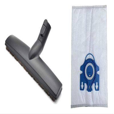 10 Pack Replacement Miele GN Bags + 4 Filters + Replacement Miele Bare Floor Brush. Compatible with Miele S2, S5, S8, Classic C1, Complete C2 and Complete C3 Series Canister Vacuum Cleaners