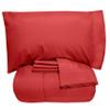 7 PCS Bed-in-A-Bag Package 100% Organic Cotton 600 Thread Counts Best Collection of Bedding Set-1 Comforter,1 Fitted Sheet Upto 18" DP,1 Flat Sheet,4 Pillow Cases Twin/Twin XL - Red view 1