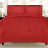 7 PCS Bed-in-A-Bag Package 100% Organic Cotton 600 Thread Counts Best Collection of Bedding Set-1 Comforter,1 Fitted Sheet Upto 18" DP,1 Flat Sheet,4 Pillow Cases Twin/Twin XL - Red view 2