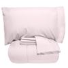 7 PCS Bed-in-A-Bag Package 100% Organic Cotton 600 Thread Counts Best Collection of Bedding Set-1 Comforter,1 Fitted Sheet Upto 18" DP,1 Flat Sheet,4 Pillow Cases Oversized King - Baby Pink view 1