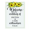 Fun Express Personalized Sunflower Wedding Welcome Sign - Party Decor - 1 Piece view 1