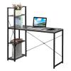 Convenience Concepts Desigsn2Go Office Workstation Desk with USB Ports & AC Outlets 44.25" - Modern Writing Accent with Charging Station & Storage Shelves for Dorm Room & Home Study, Charcoal Gray view 4