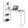 Convenience Concepts Desigsn2Go Office Workstation Desk with USB Ports & AC Outlets 44.25" - Modern Writing Accent with Charging Station & Storage Shelves for Dorm Room, Home Study, & Den, White view 4