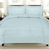 7 PCS Bed-in-A-Bag Package 100% Organic Cotton 600 Thread Counts Best Collection of Bedding Set-1 Comforter,1 Fitted Sheet Upto 18" DP,1 Flat Sheet,4 Pillow Cases Oversized Queen - Light Blue view 2