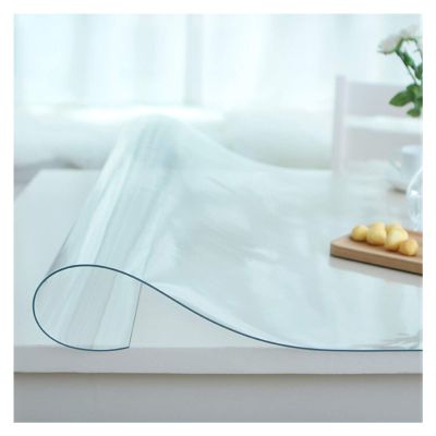 CHHD Clear Tablecloth Waterproof Heat Resistant Plastic Soft Glass Scuff Resistant Chair Mat for Hardwood Floor Home Kitchen Office, 4 Thicknesses (Color : Clear-1.0mm, Size : 40x60cm)
