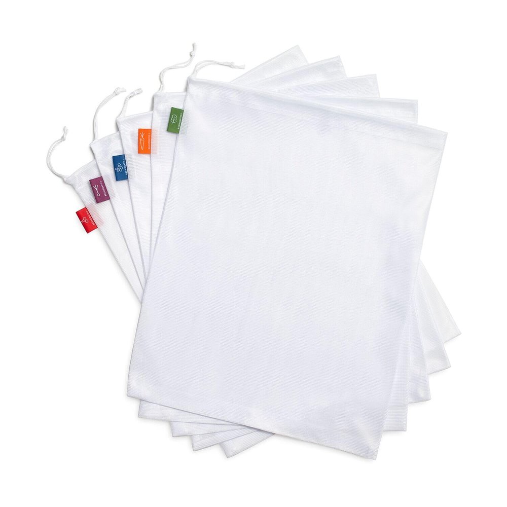 Sur La Table Reusable Produce Bags, Set of 5, Clear