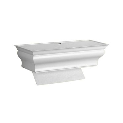 HealthyShelf White ABS Plastic MultiFold Paper Towel Dispenser - Wall Mount Shelf - Handy Multi-Use Decorative Shelf Dispenser for Bath, Kitchen, Laundry Room