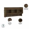 Bush Home Woodland 40W Wall Mounted Coat Rack with Shelf in Ash Brown | Cubbies and Hooks for Entryway, Mudroom, Foyer Storage view 3