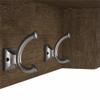 Bush Home Woodland 40W Wall Mounted Coat Rack with Shelf in Ash Brown | Cubbies and Hooks for Entryway, Mudroom, Foyer Storage view 4