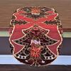 Doily Boutique Table Runner with Red Christmas Tree on Sheer Material Size 44 x 15 inches view 2