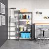 Seville Classics Solid Steel Wire Shelving Storage Unit Adjustable Shelves Organizer Rack, for Home, Kitchen, Office, Garage, Bedroom, Closet, Black, 5-Tier, 30" W x 14" D (New Model) view 2