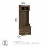 Bush Home Woodland 24W Hall Tree and Small Shoe Bench with Drawer in Ash Brown | Narrow Foyer, Mudroom, Entryway Storage view 3