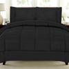7 PCS Bed-in-A-Bag Package 100% Organic Cotton 600 Thread Counts Best Collection of Bedding Set-1 Comforter,1 Fitted Sheet Upto 18" DP,1 Flat Sheet,4 Pillow Cases Queen/Full - Black view 2