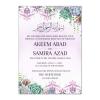 100 Walima Invitations Cactus Succulent Watercolor Wedding Invitations Personalized Any Text view 1