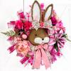 Artisan 22 Bunny With Top Hat, Easter Spring Wreath with Flowers, Greenery and Eggs view 2