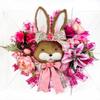 Artisan 22 Bunny With Top Hat, Easter Spring Wreath with Flowers, Greenery and Eggs view 3