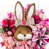 Artisan 22 Bunny With Top Hat, Easter Spring Wreath with Flowers, Greenery and Eggs view 4