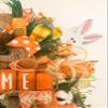 Easter wreath, Handmade wreath, deco mesh view 4