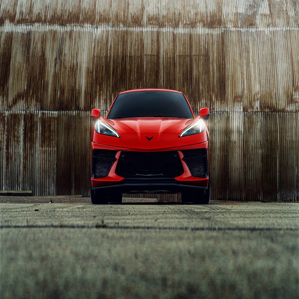 Iconic Arts Laminated 42x24 Poster: Chevrolet Corvette c8 4k 5k 2 hd Cars HD