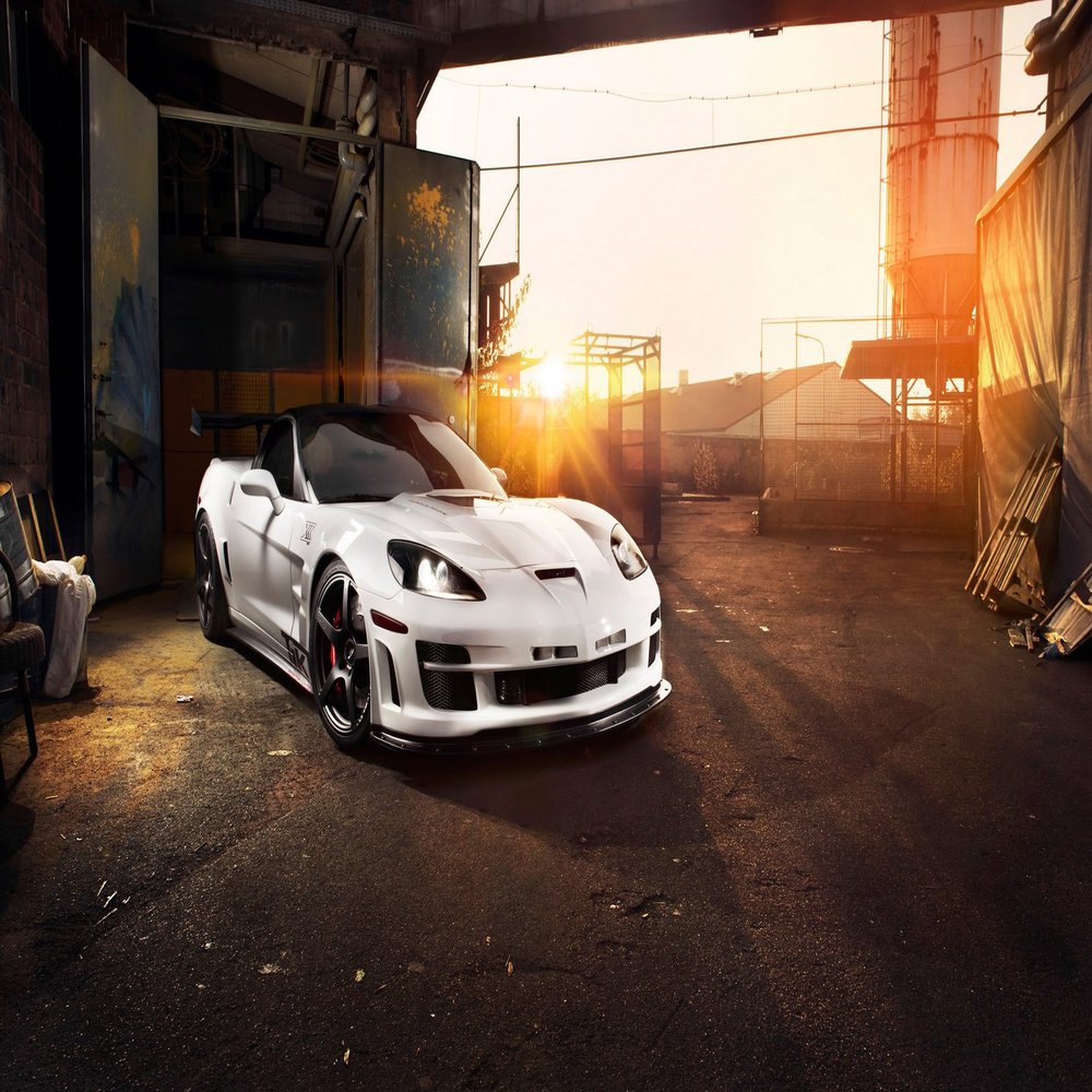 Iconic Arts Laminated 42x24 Poster: Chevrolet Corvette c6 zr1 Tripple x Wide