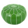 Marrakesh Gallery Genuine Leather Round Pouf Unstuffed - Moroccan Ottoman Footstool, Footrest Cover - Boho Decor - Bohemian Living Room, Bedroom, Kids Room, Gift & Wedding view 1
