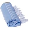 100% Cotton Turkish Beach Towel, Ultra Soft and Absorbent, Quick Dry Peshtemal Towel, Lightweight Towel, Ultra Thin, Travel and Throw Blanket Towel for Beach, Bath, Yoga, Sauna, Fauta (Light Blue) view 3