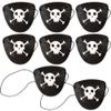 Plastic Pirate Eye Patch Favors (Pack of 8) - Fearsome Black Plastic Costume Accessory, Perfect for Halloween & Treasure Hunts view 1