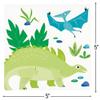 Blue & Green Dinosaur Disposable Beverage Napkins (Pack of 16) - Perfect for Dinosaurs-themed Parties & Celebrations view 2