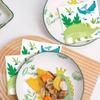 Blue & Green Dinosaur Disposable Beverage Napkins (Pack of 16) - Perfect for Dinosaurs-themed Parties & Celebrations view 4