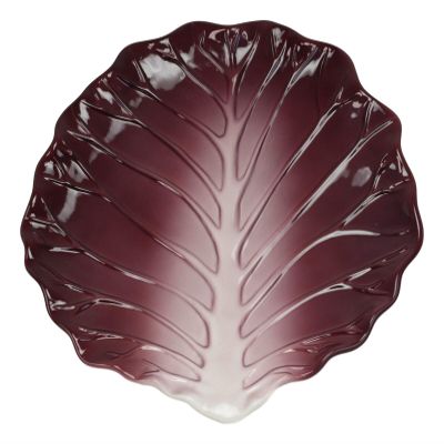 12" L Gourmet Kitchen Ceramic Fresh Red Cabbage Shaped Dinner Serving Plate - Favorite Dcor!!!