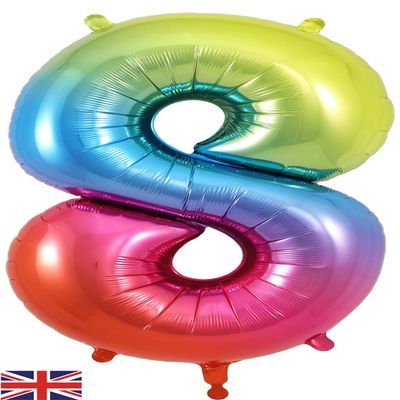 OAKTREE UK 604087 Oaktree 34" Number 8 Rainbow