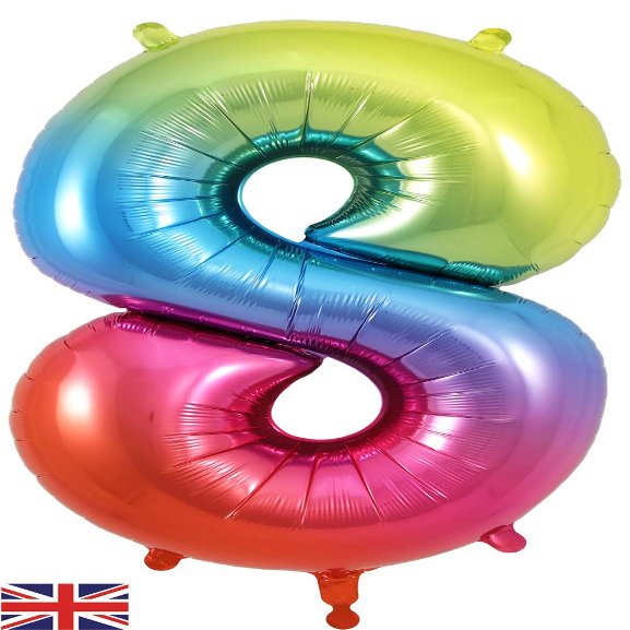 OAKTREE UK 604087 Oaktree 34" Number 8 Rainbow