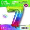 OAKTREE UK 604070 Oaktree 34" Number 7 Rainbow view 2
