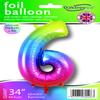 OAKTREE UK 604063 Oaktree 34" Number 6 Rainbow view 2