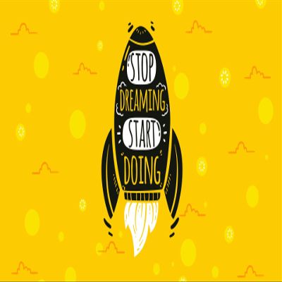 Iconic Arts Laminated 42x24 Poster: Stop Dreaming Start Doing hd Inspirational HD