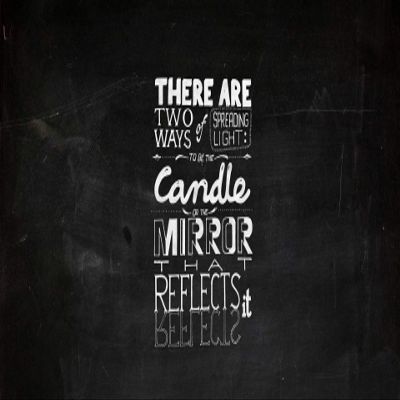 Iconic Arts Laminated 42x24 Poster: There are Two Ways of Spreading Light to be The Candle or The Mirror That Reflect it hd Inspirational HD