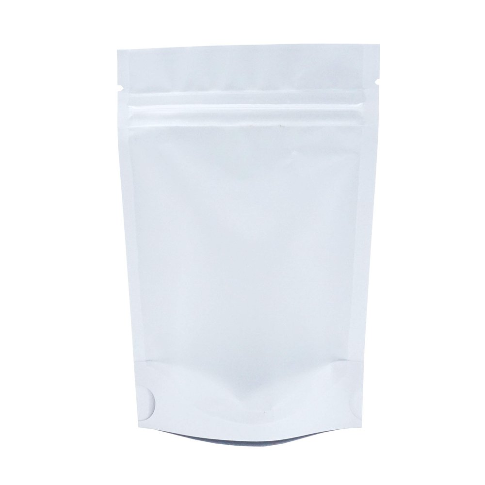100 Translucent/White Poly Resealable Stand Up Heat Sealable Reusable Pouch (6" x 9", Translucent/White)