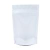 100 Translucent/White Poly Resealable Stand Up Heat Sealable Reusable Pouch (6" x 9", Translucent/White) view 1
